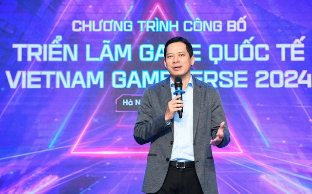 Ông Lê Quang Tự Do trong buổi triển lãm Game quốc tế 2024