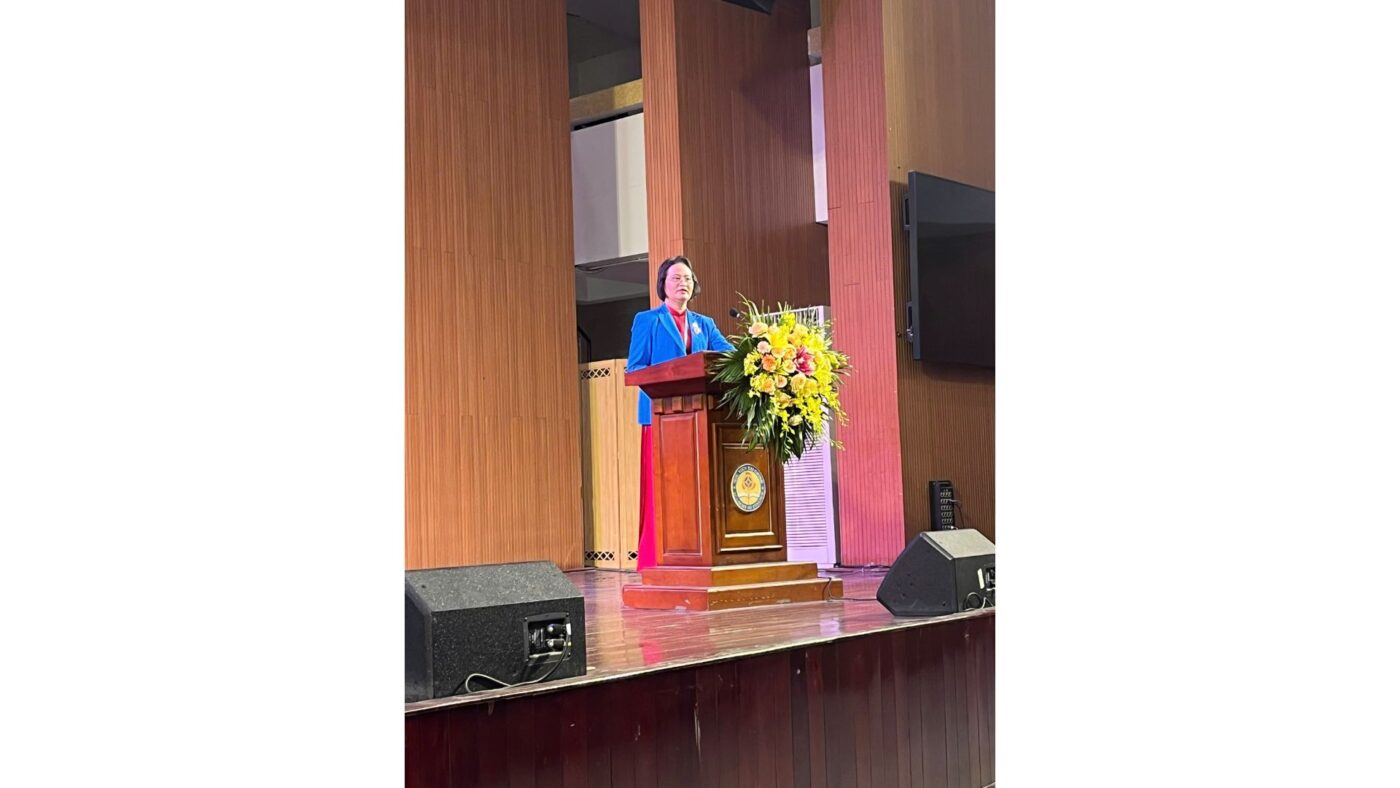 PGS.TS Trương Thị Thủy - Phó Giám đốc Học Viện Tài Chính phát biểu