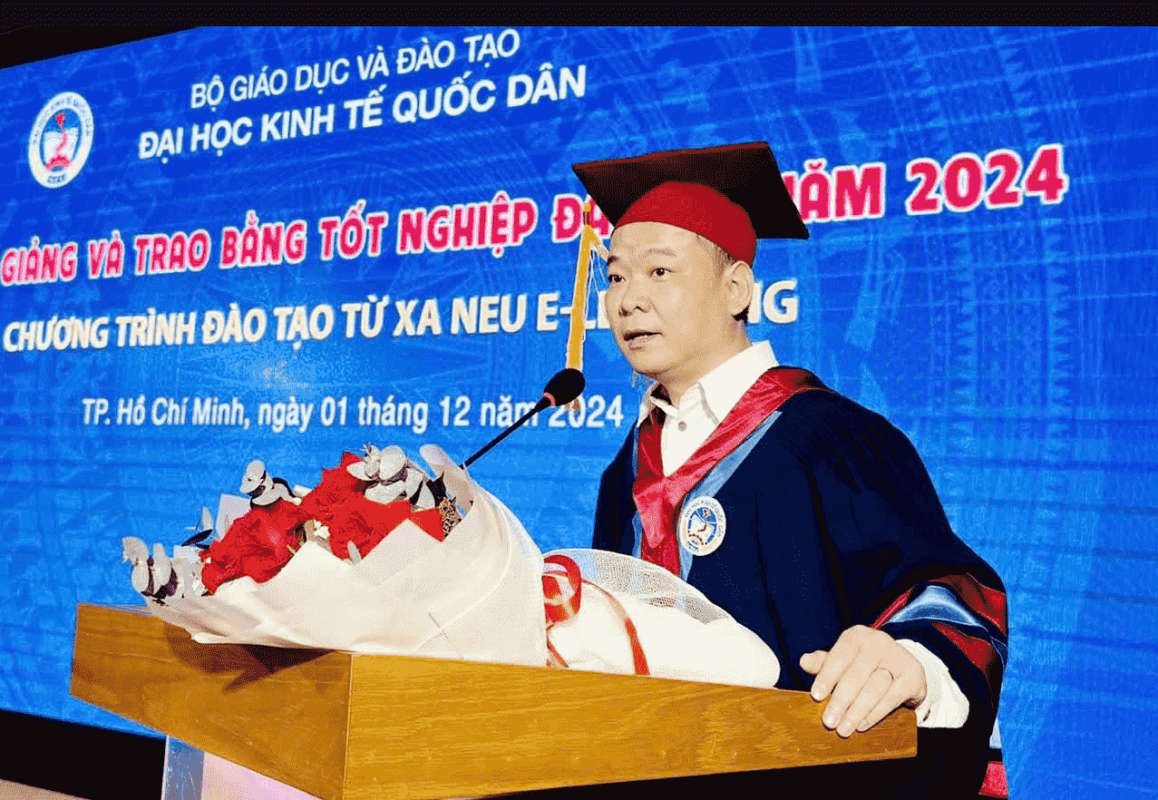 Lời phát biểu, chúc mừng đến từ Phó Hiệu trưởng Đại Học Kinh Tế Quốc Dân